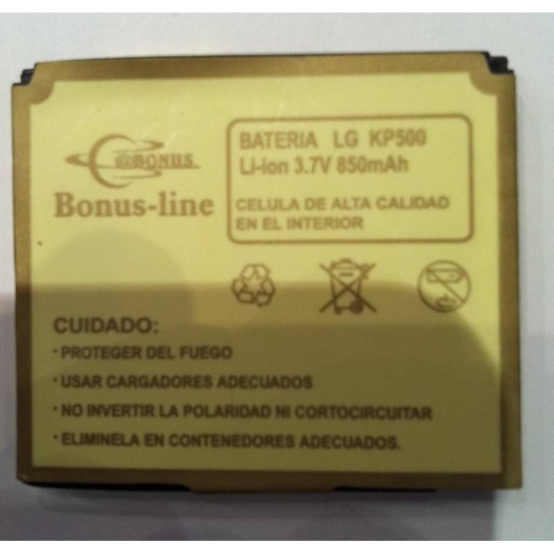 LG KP500, KP501, KC780 850m/Ah LI-ION DE LARGA DURACION
