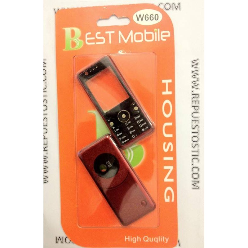 Carcaça Sony Ericsson W660 Roja