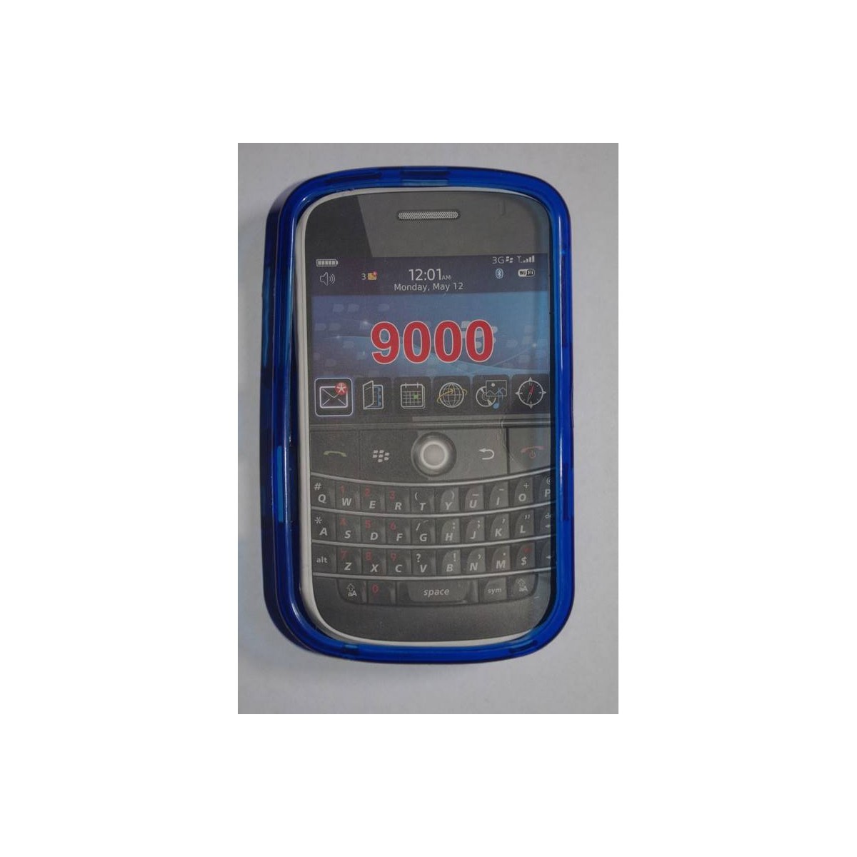 funda de silicona para blackberry 9000 azul
