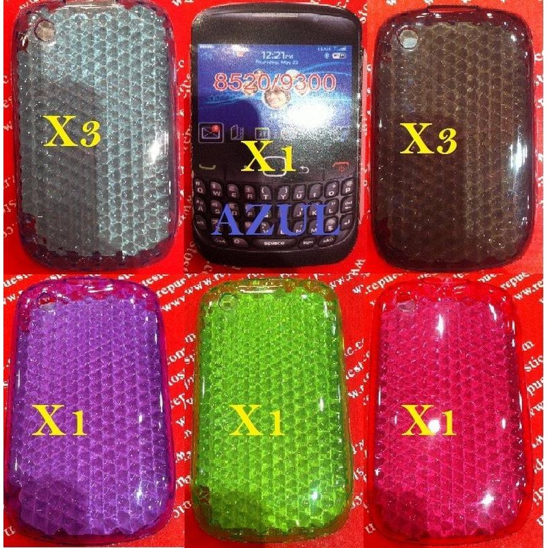 PACK 10 Fundas Silicona BlackBerry 8520/9300 VARIOS COLORES