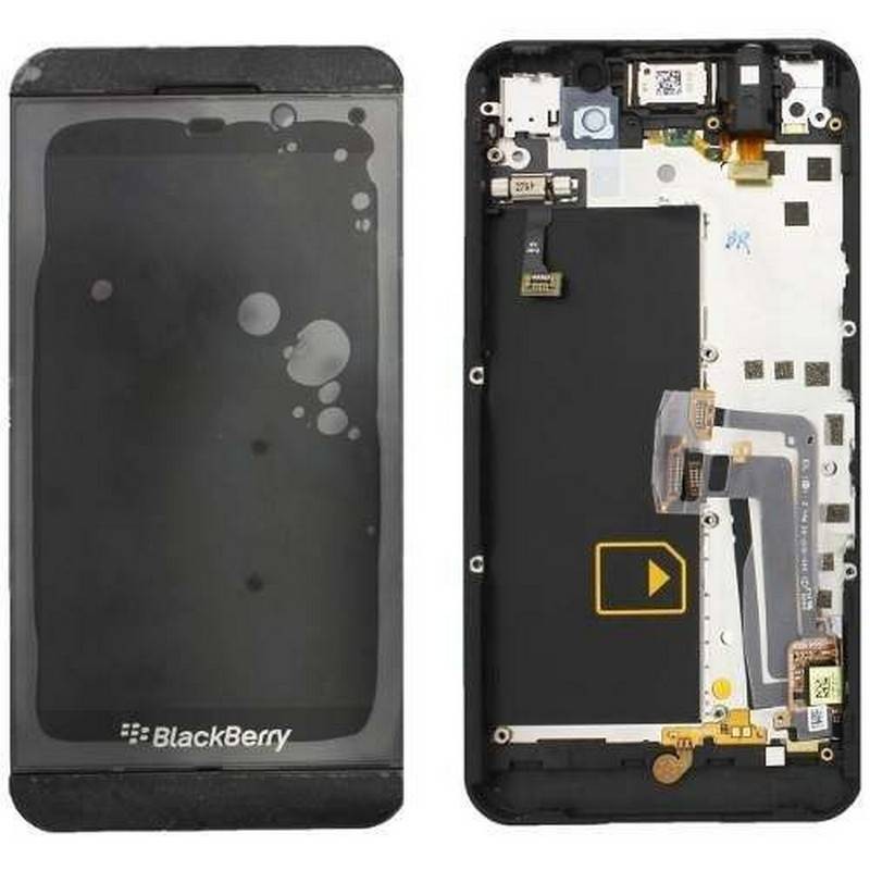 PANTALLA COMPLETA CON MARCO NEGRO PARA BLACKBERRY Z10 GSM