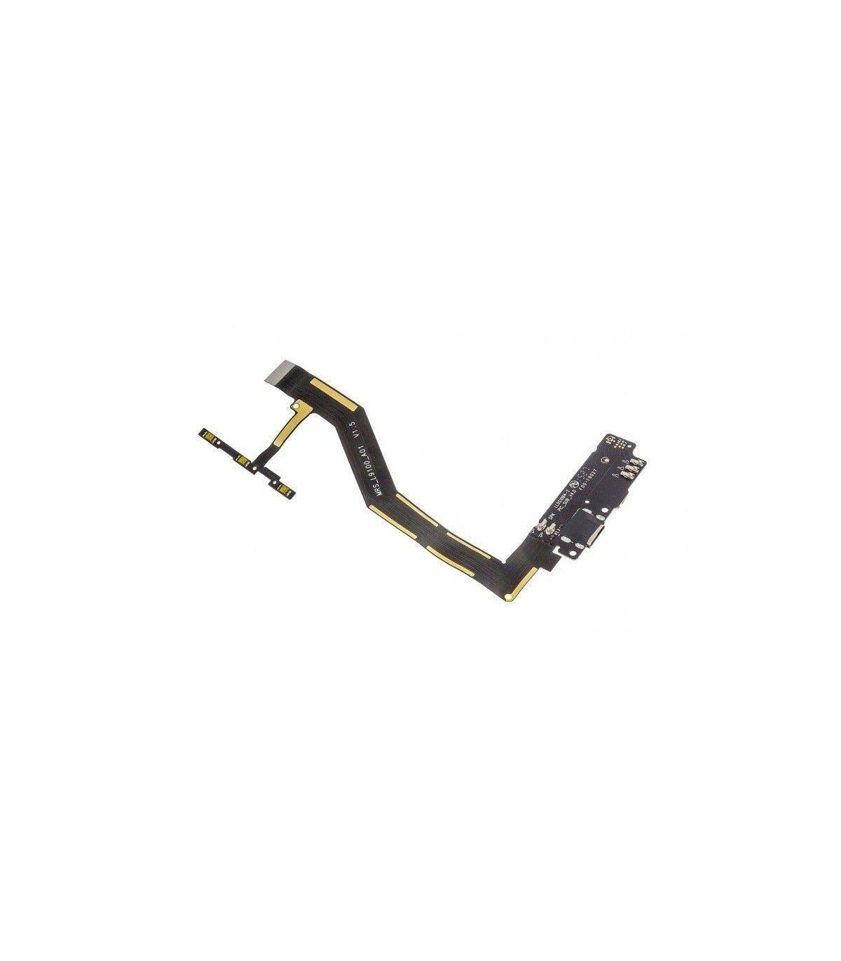Circuíto flex con conector de carga, micrófono y pulsadores para BQ Aquaris M5