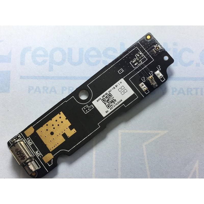 Placa auxiliar con micrófono y vibrador para BQ Aquaris E4