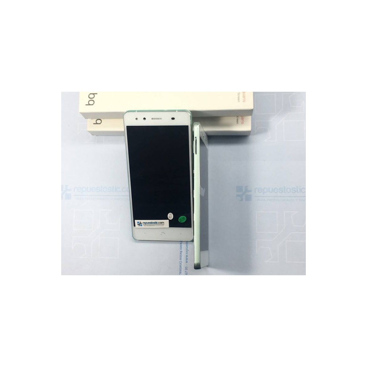 Pantalla ORIGINAL para Bq X5 (Plata) (Green) 