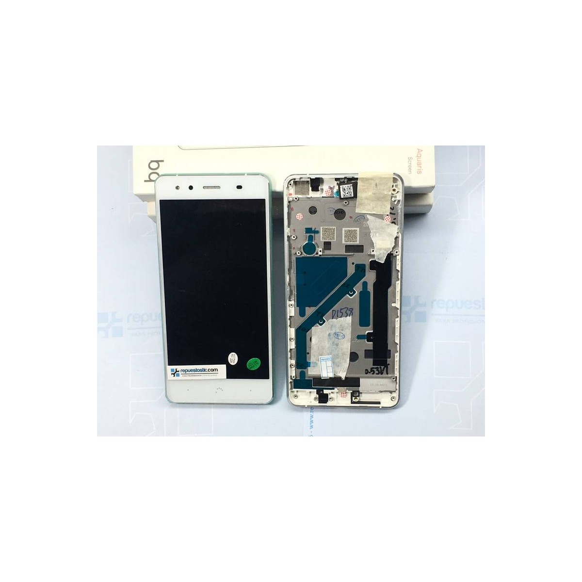 Pantalla ORIGINAL para Bq X5 (Plata) (Green) 
