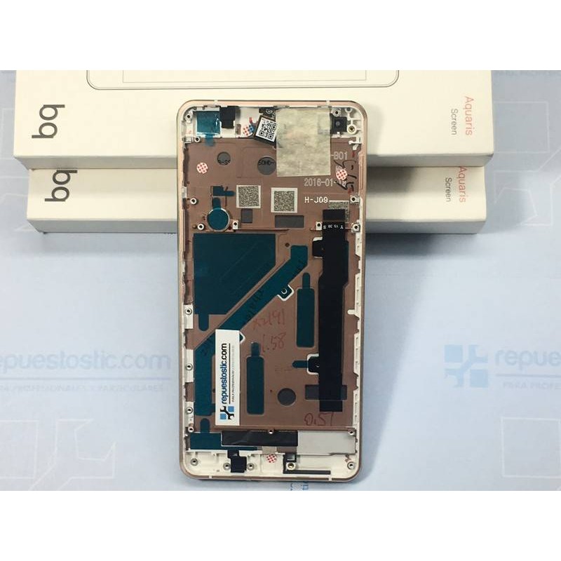 Pantalla  ORIGINAL para Bq X5 (Rosa Dorado) (Green) 