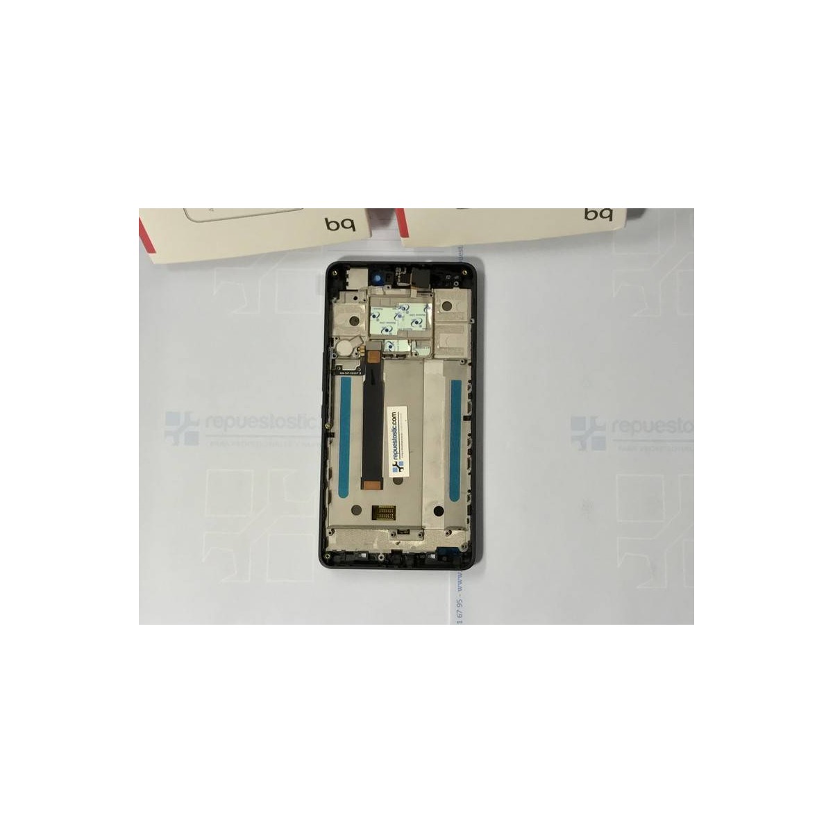 Pantalla completa Con marco ORIGINAL para BQ Aquaris M5.5 negra