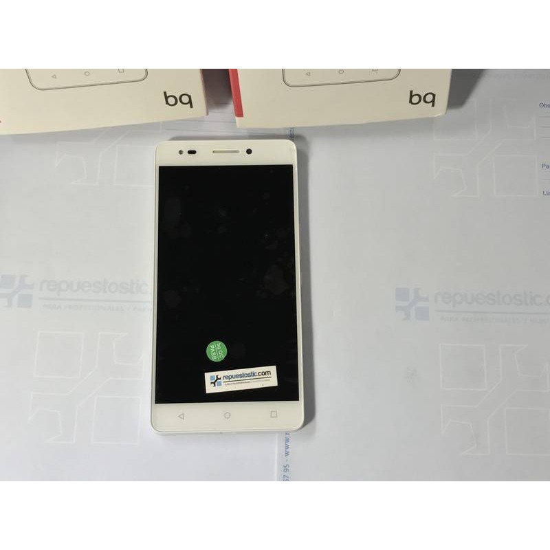 Ecrã completa Con marco ORIGINAL para BQ Aquaris M5.5 Branca