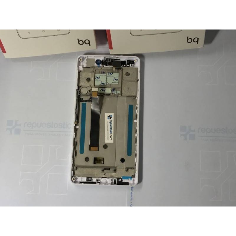 Ecrã completa Con marco ORIGINAL para BQ Aquaris M5.5 Branca