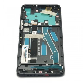 Ecrã completa com marco ORIGINAL (LCD/display + digitalizador/táctil+Marco) para BQ Aquaris X5 Plus-Preta Gris