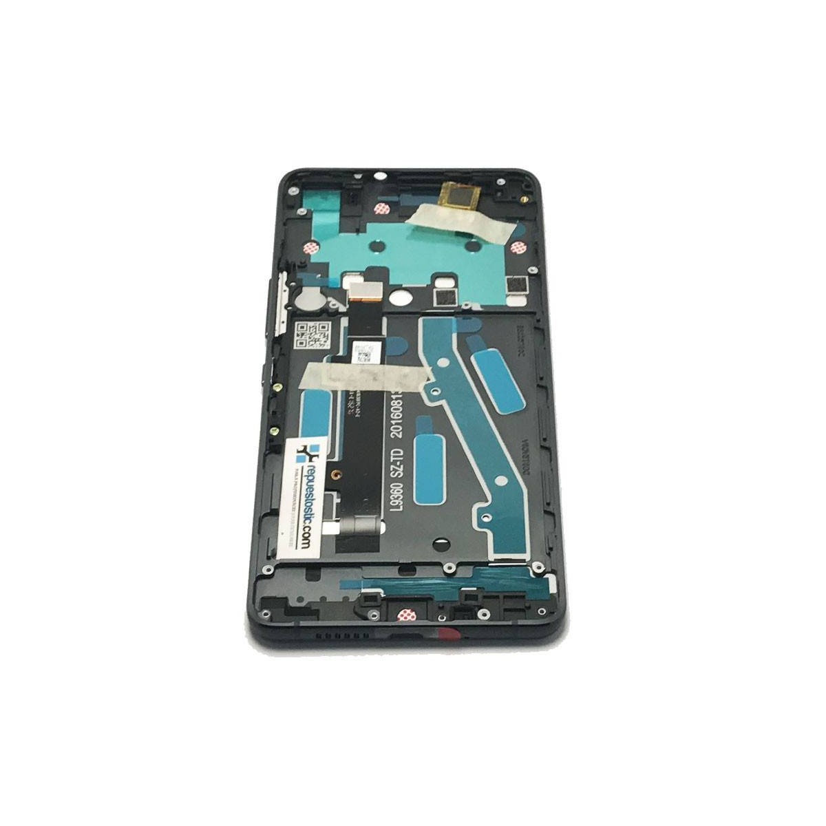 Ecrã completa com marco ORIGINAL (LCD/display + digitalizador/táctil+Marco) para BQ Aquaris X5 Plus-Preta Gris