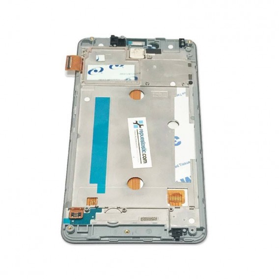 Pantalla completa con marco para BQ Aquarius U, U lite Negra Gris ORIGINAL