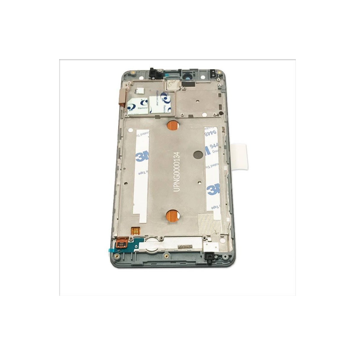 Ecrã completa com marco para BQ Aquaris U Plus Preta Gris ORIGINAL