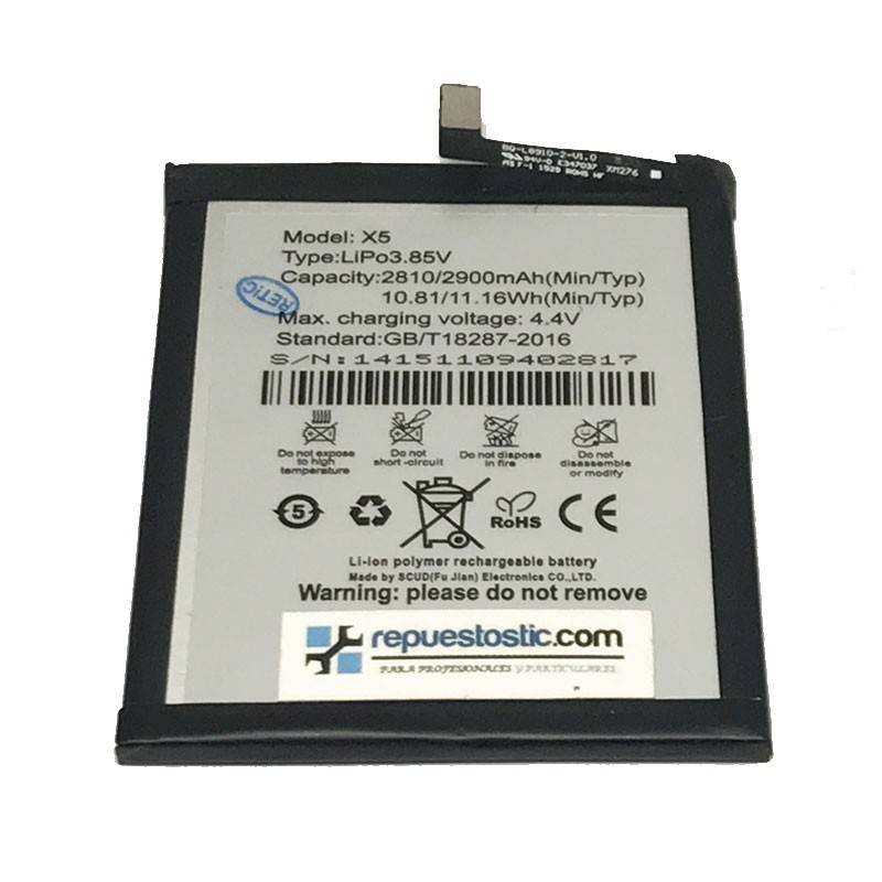 Batería para BQ Aquaris X5 de 2900mAh