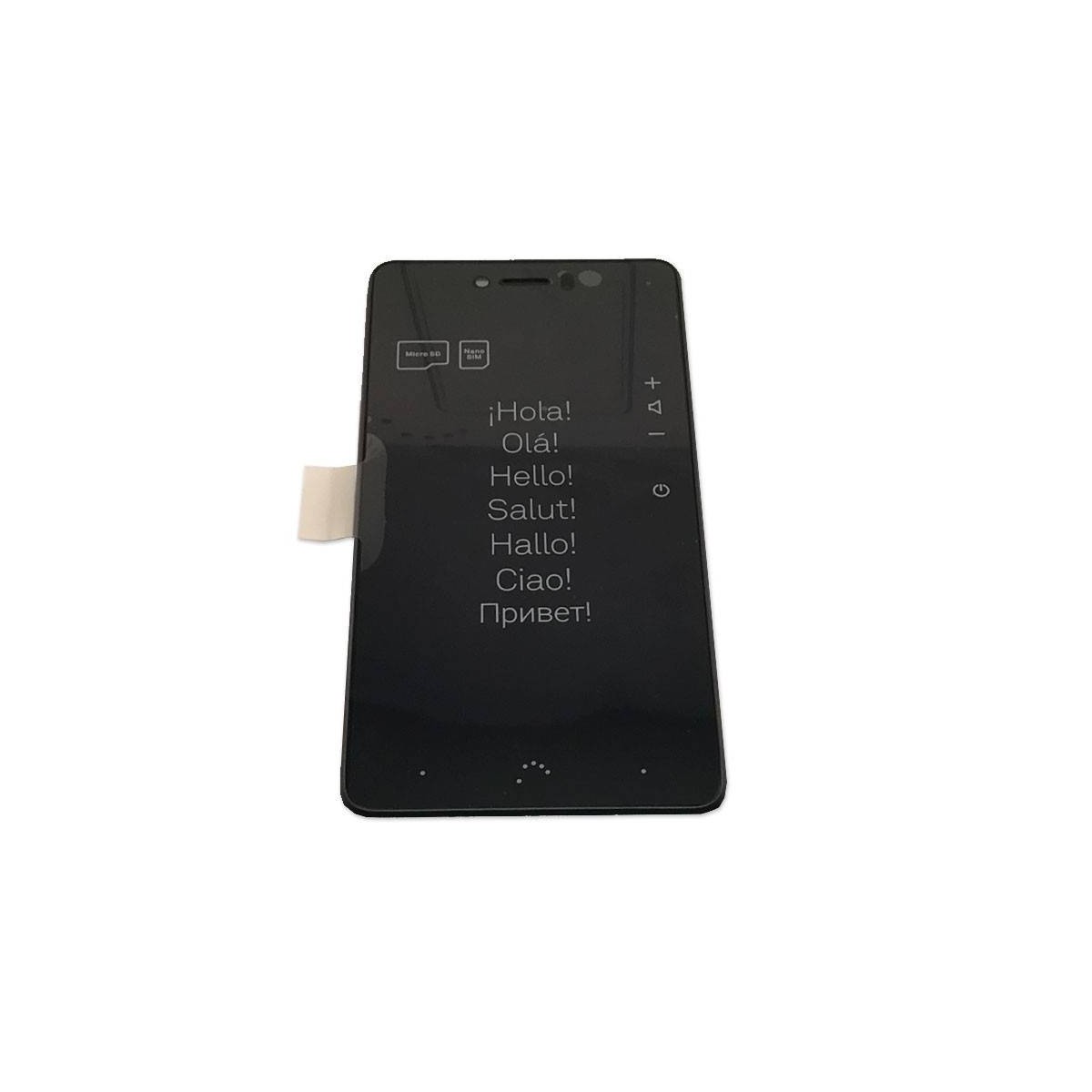 Pantalla completa con marco para  BQ Aquarius U Plus Negra Gris  ORIGINAL