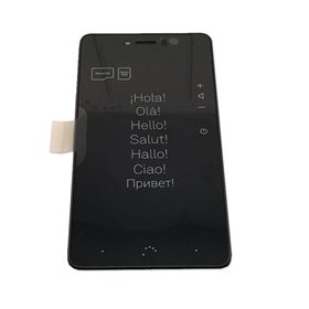 Ecrã completa com marco para BQ Aquaris U Plus Preta Gris ORIGINAL