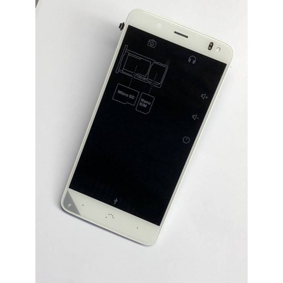 Pantalla completa con marco para bq Aquaris V/U2/U2 Lite  Blanca ORIGINAL