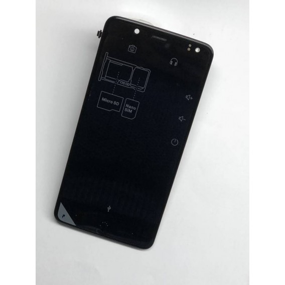 Pantalla completa con marco para bq Aquaris V/U2/U2 Lite  Negra  ORIGINAL