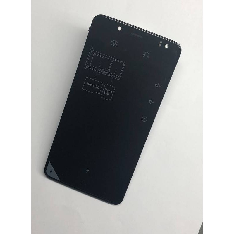 Pantalla completa con marco para bq Aquaris V Plus Negra ORIGINAL