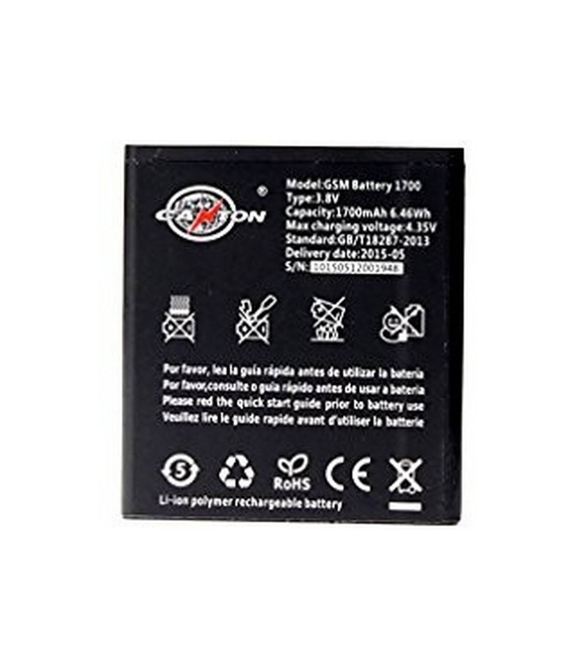 Batería compatible de 1700 mAh para Bq E4