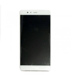 Pantalla completa con marco para Huawei P9 Plus blanca