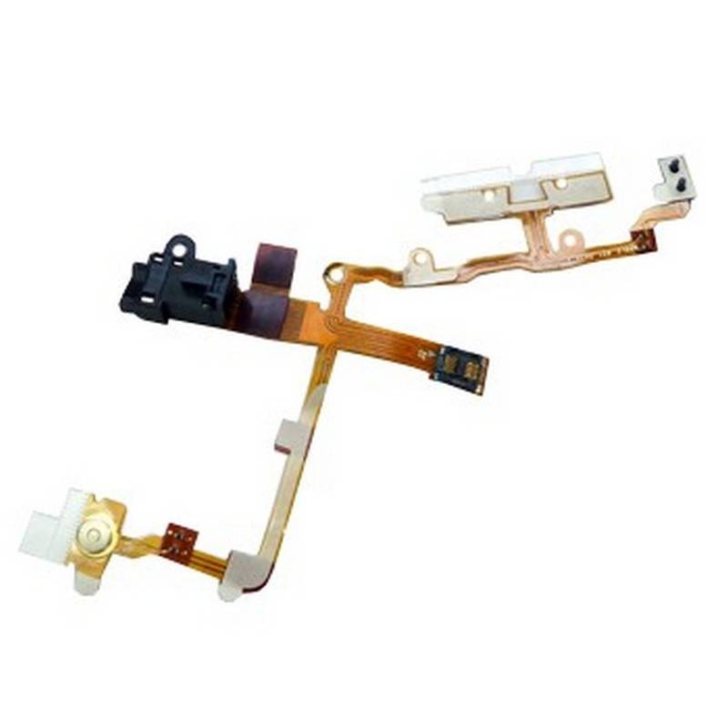 iPhone 3G/3gs flex de encendido con conector de auriculares blanco