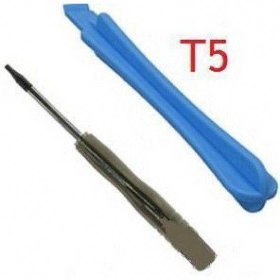 Destornillador T5 y plastico de apertura