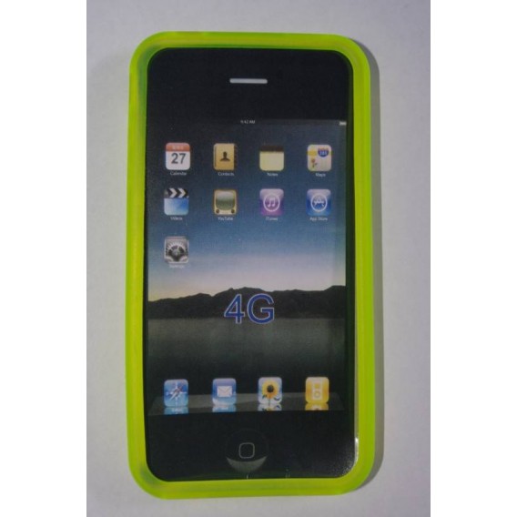 funda silicona iphone 4 amarillo 