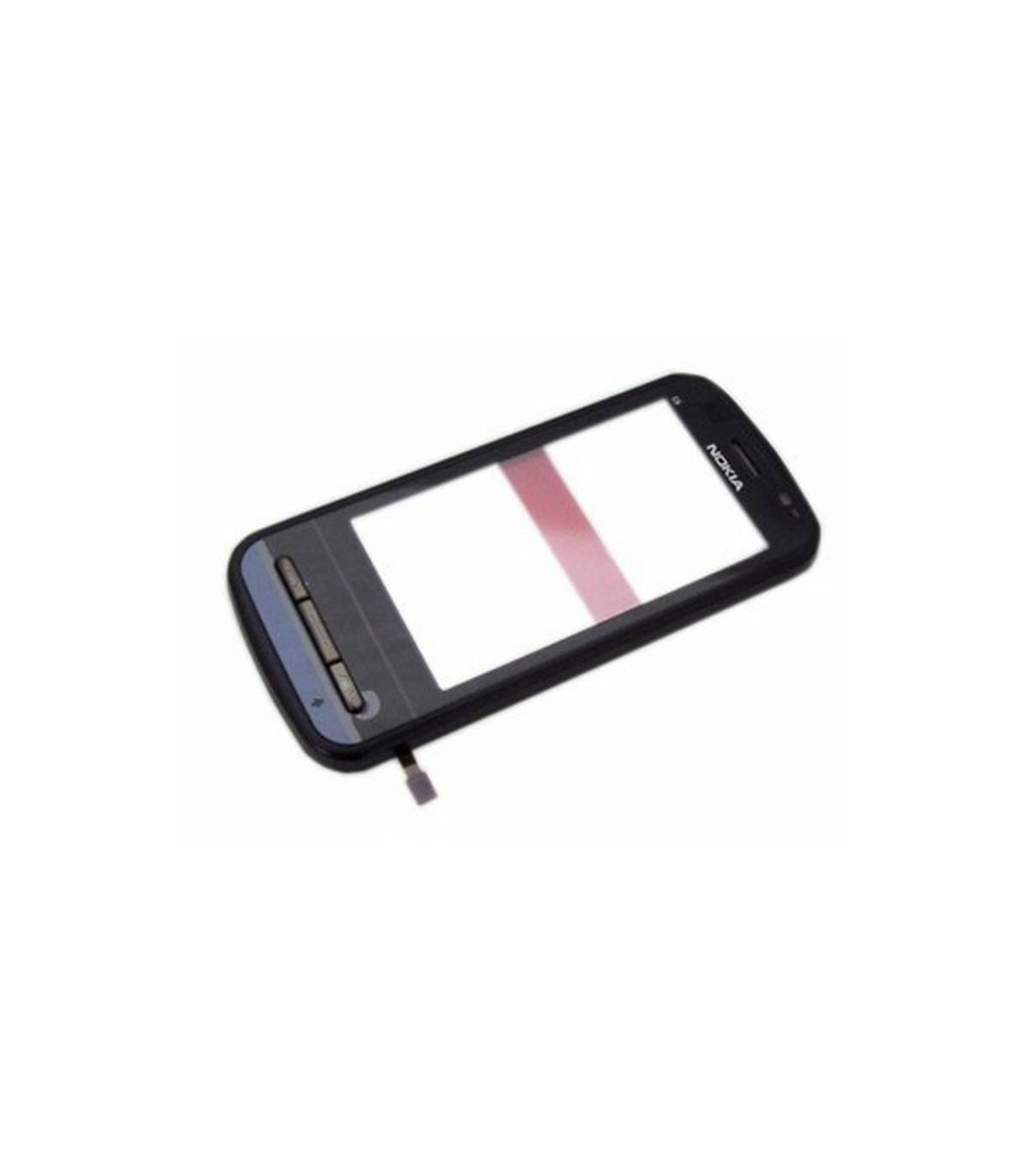 Nokia C6-00 carcaça frontal preta + ecrã digitalizadora, ORIGINAL 