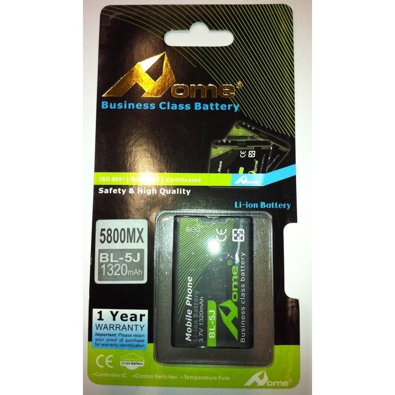 Nokia 5800 bateria BL-5J 1320 M/AH DE LARGA DURACIÒN 