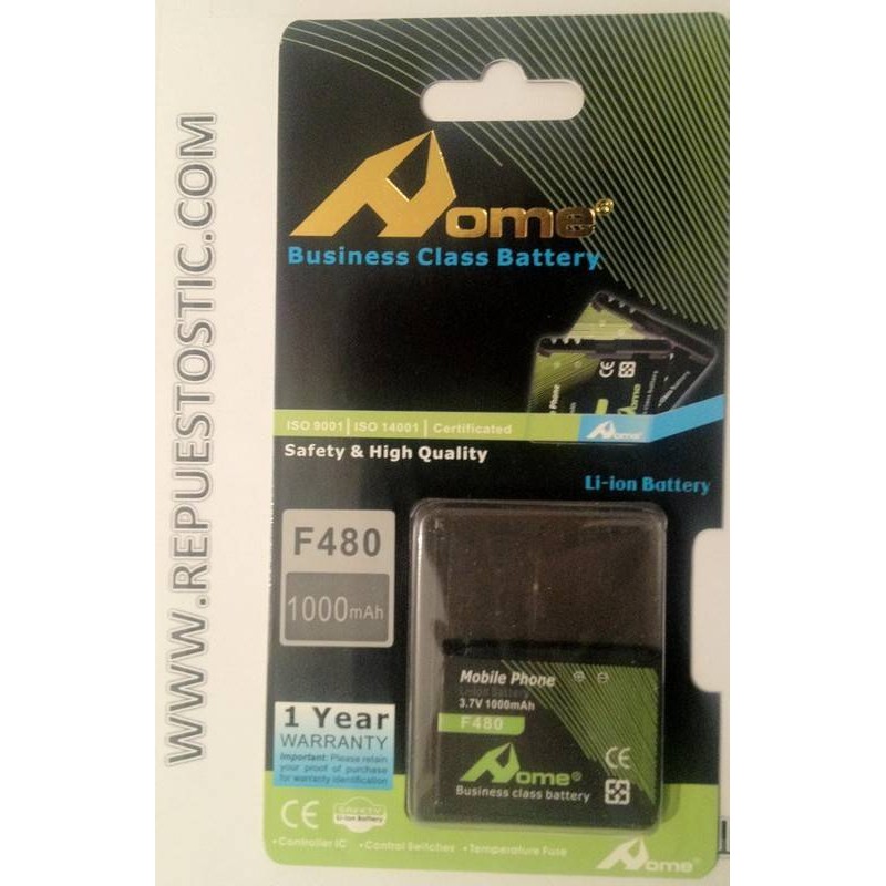 Samsung F480 , F480V, F480i  850m/Ah  LI-ION DE LARGA DURACION
