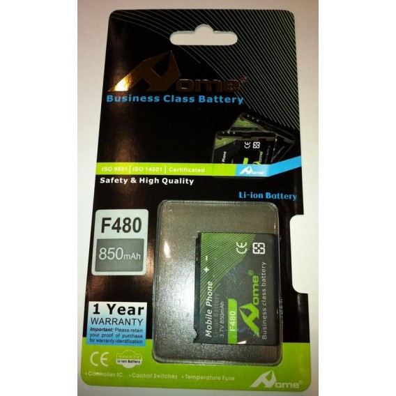 Samsung F480 , F480V, F480i  850m/Ah  LI-ION DE LARGA DURACION