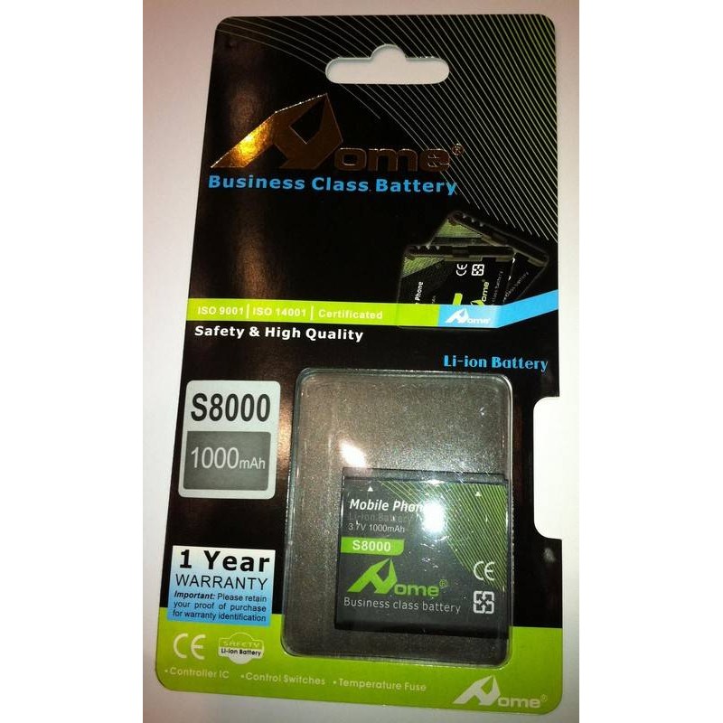 Samsung Jet S8000, S7750 1000m/Ah LI-ION DE LARGA DURACION 