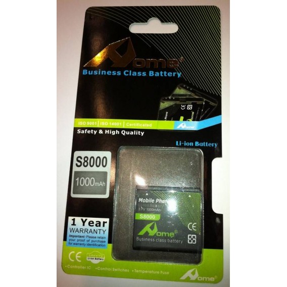 Samsung Jet S8000, S7750 1000m/Ah LI-ION DE LARGA DURACION 