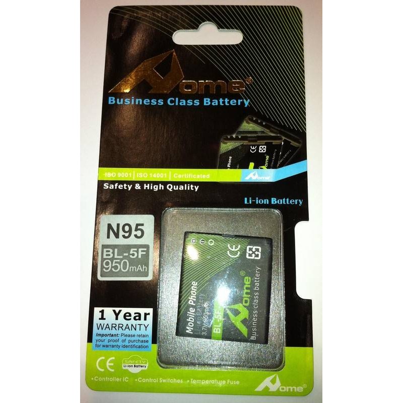 Nokia E65, N95, N93i, N96, 6210 BL-5F 950m/Ah LI-ION DE LARGA DURACION