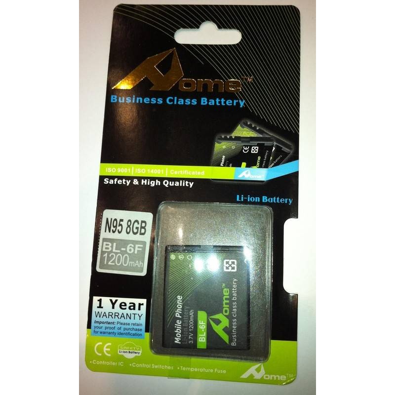 Nokia N95 8GB bateria BL-6F (BL6F) 1200 M/AH