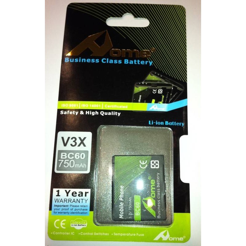 Motorola L7, V3X, C261 / C257, BC60 750m/Ah LI-ION DE LARGA DURACION