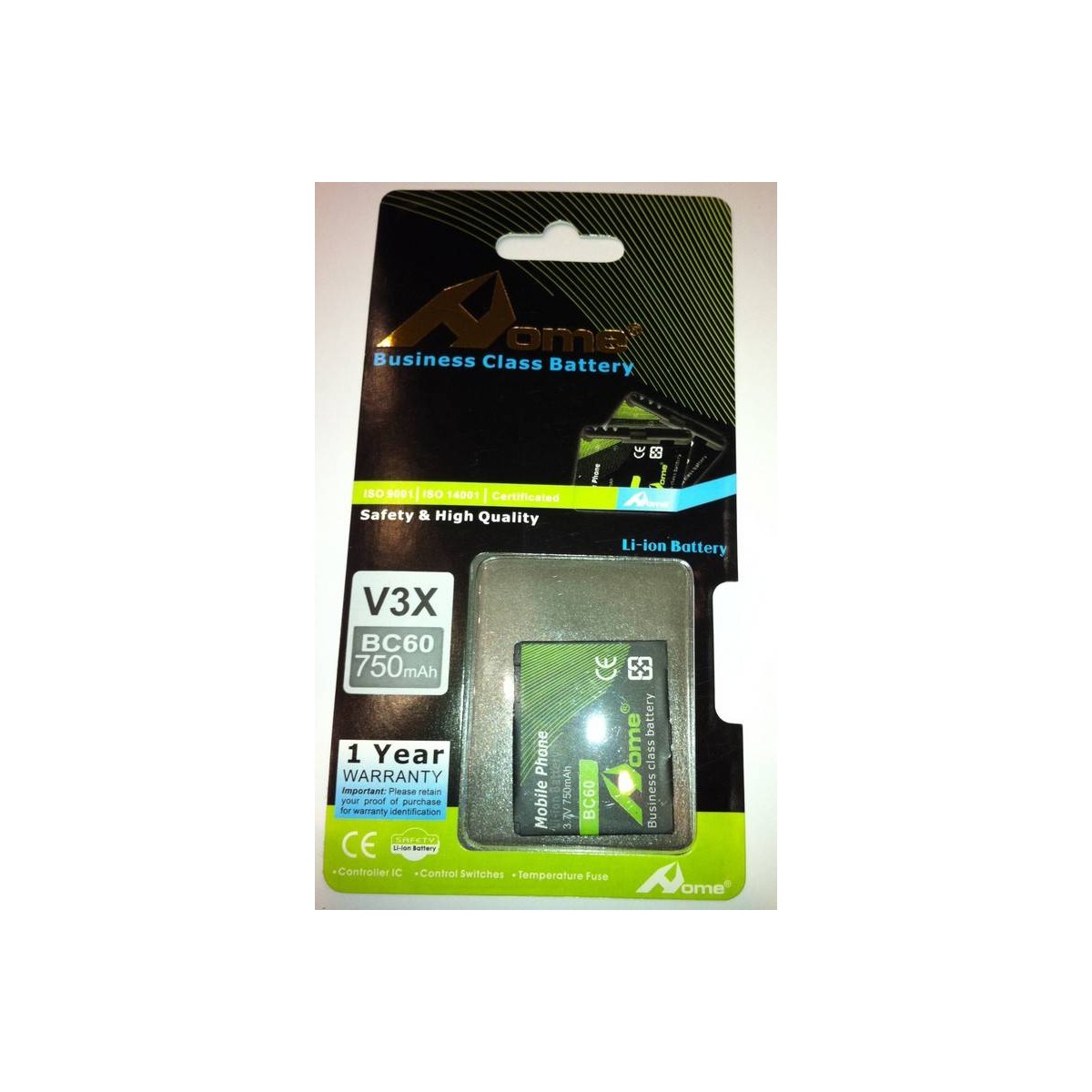 Motorola L7, V3X, C261 / C257, BC60 750m/Ah LI-ION DE LARGA DURACION