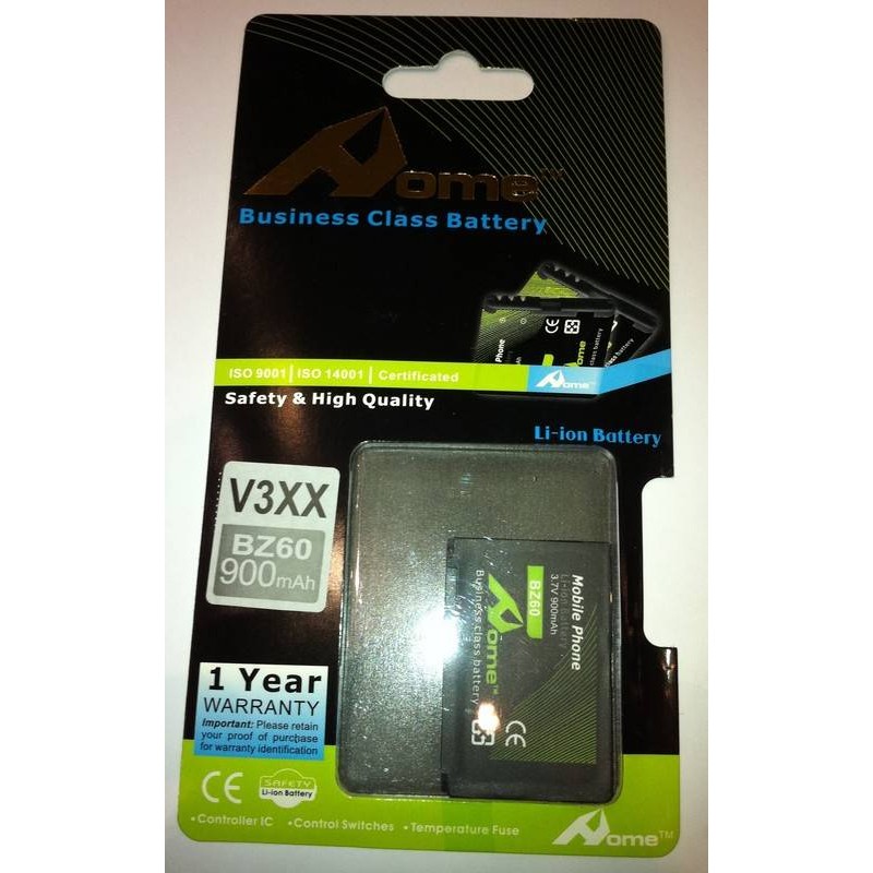 Motorola V6 bateria BZ60 900m/Ah LI-ION DE LARGA DURACION