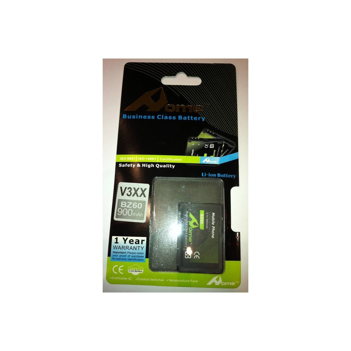 Motorola V6 bateria BZ60 900m/Ah LI-ION DE LARGA DURACION