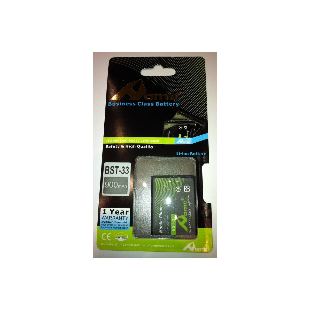 Sony Ericsson  BST-33 K550, K530i, K800, P1, 900m/Ah LI-ION DE LARGA DURACION