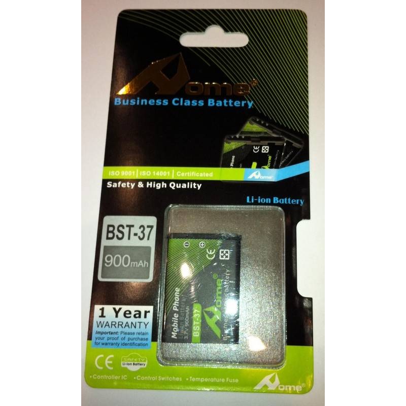 Sony Ericsson D750i, W800, W350, K610, K750, BST-37 900m/Ah LI-ION DE LARGA DURACION