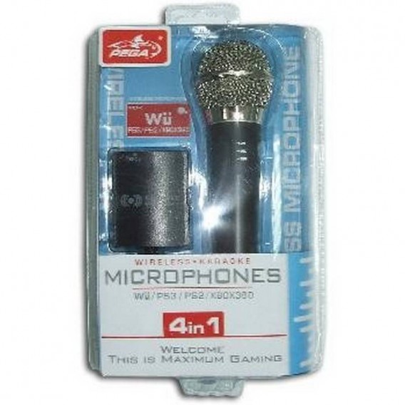 PS3/Wii/PS2/360 Microfono Inalambrico 4 en 1