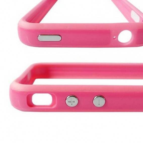 iPhone 4G funda GEAR4 ROSA, solo cubre el marco metalico BUMPER ROSA