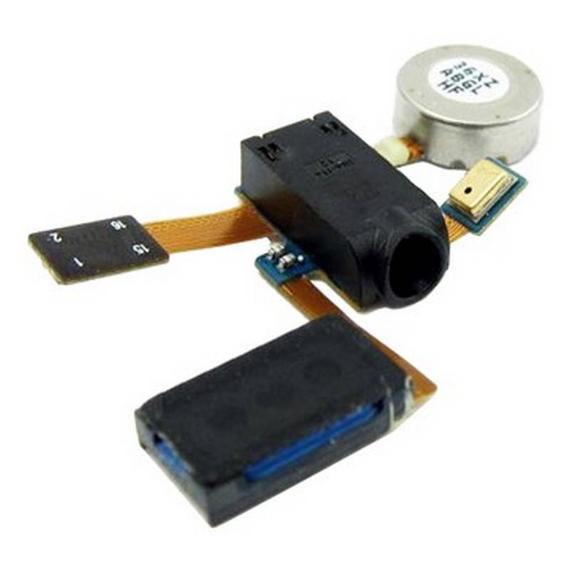 Cable flex con vibrador, altavoz auricular, conector de auriculares y microfono para Samsung i9100 Galaxy SII/2