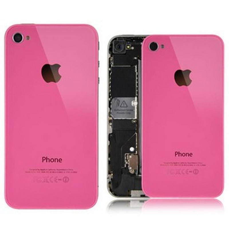IPHONE 4G CARCASA, TAPA BATERIA ROSA