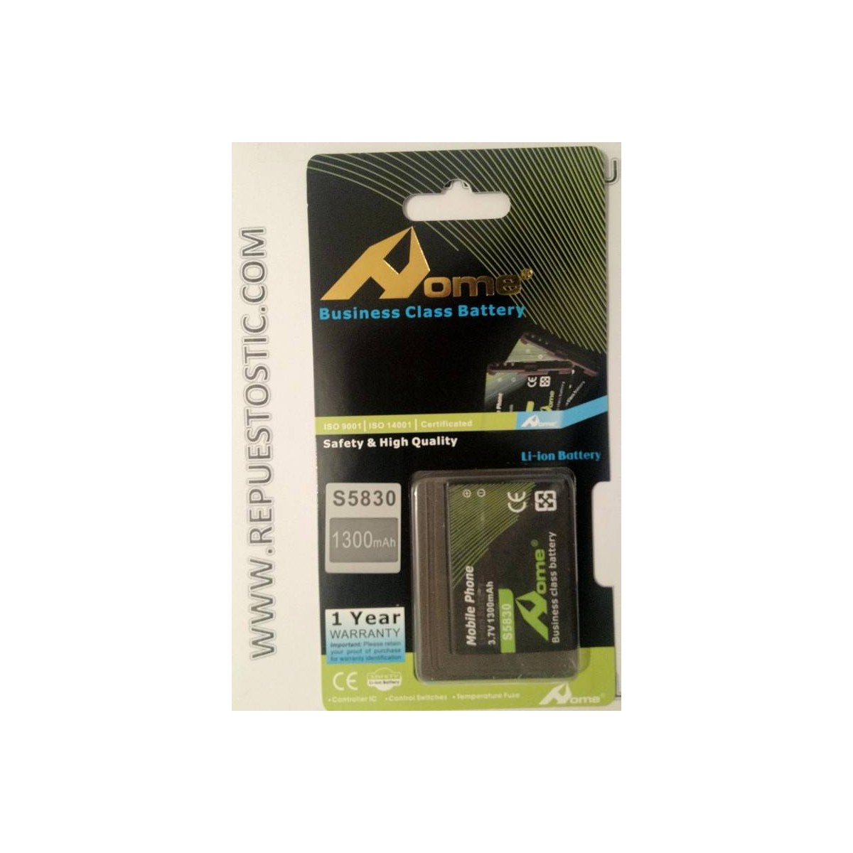 BATERIA PARA SAMSUNG S5660 GALAXY GIO, S5830 GALAXY ACE, S6500 MINI 2