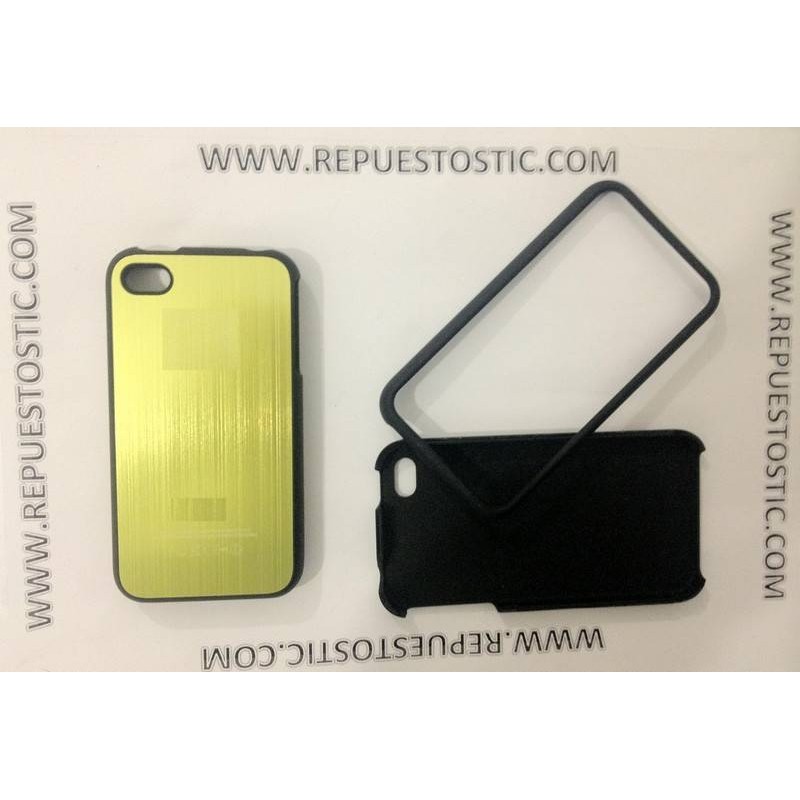 Funda iPhone 4G/S de 2 partes, de metal, color verde