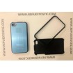 Funda iPhone 4G/S de 2 partes, de metal, color azul clarito
