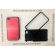 Funda iPhone 4G/S de 2 partes, de metal, color rojo